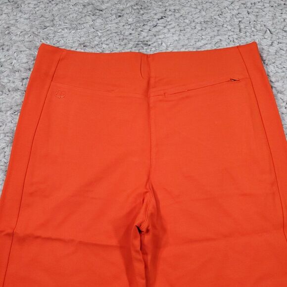 Betabrand Monroe Crop Trouser Straight Orange Dress Pants Size XL Elastic Waist - Picture 3 of 9